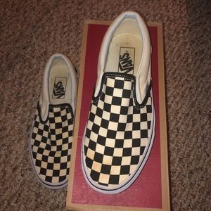 Checkerboard Slip On Vans